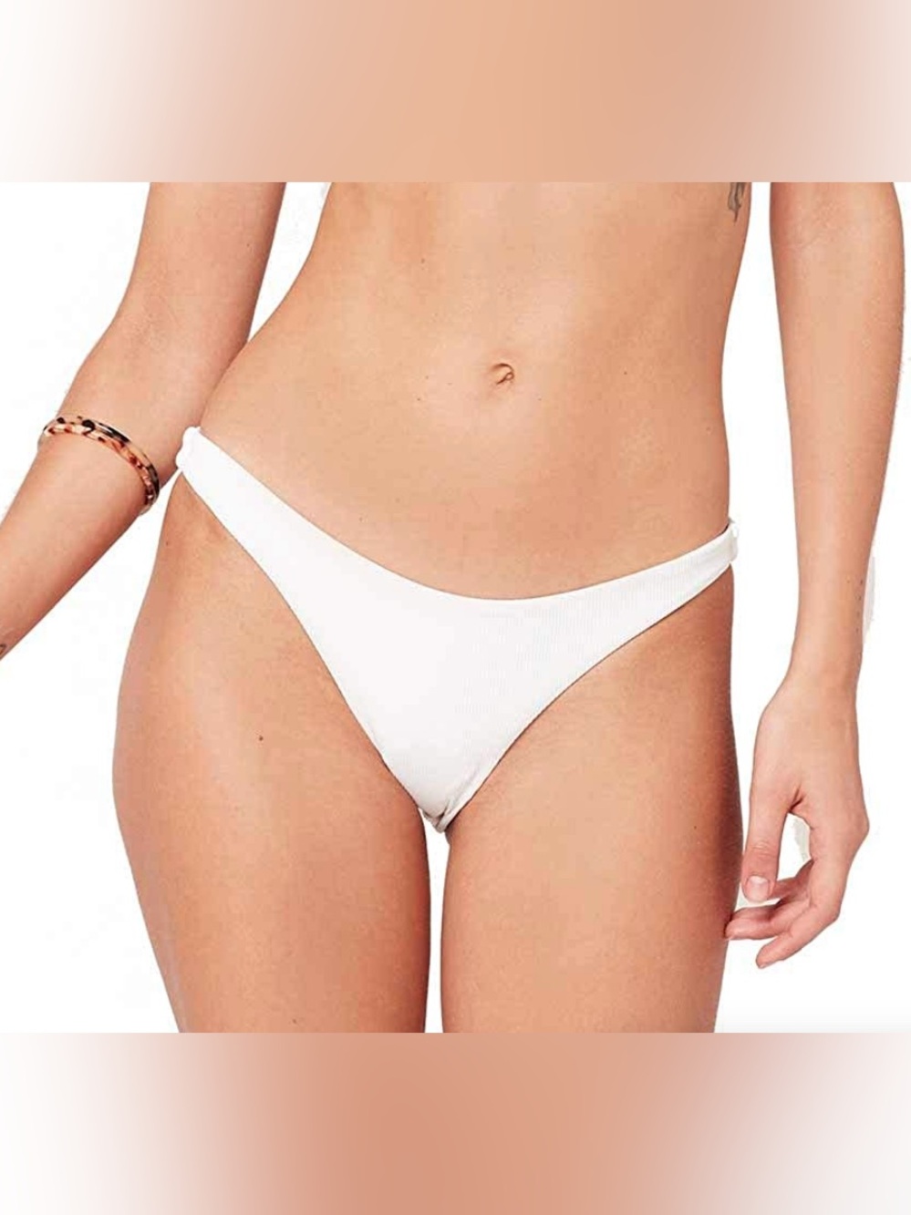L*Space Camacho Bikini Bottoms Cream Ivory Size S NWT Classic Swim Brief